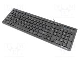 Tastatură neagră USB A cu cablu 1,5m NATEC slim US layout