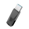 Pendrive Hoco UD5 32GB, USB 3.0, USB-A, Gri, Metal si Plastic, Inel chei, Indicator LED