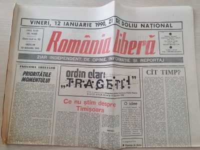romania libera 10 ianuarie 1990-stenograma cu ceausescu din 17 decembrie foto