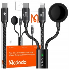 Mcdodo &Icirc;ncărcător Inductiv Pentru Ceas Apple 3In1 Cablu Pentru Iphone Macbook 100W