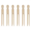 Bețișoare Lemn, Arts &amp; Crafts, Formă Corp de Păpușă, Natural, Set 6 Bucăți, Oem