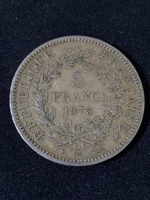 Franța 1875 A - 5 Franci - Monedă de argint #6