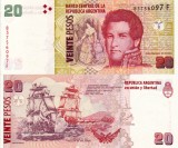 Bancnota Argentina 20 Pesos ND UNC, Necirculata