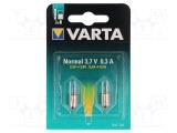 Lampă miniaturală P13,5s VARTA 3,7V 300mA 2buc blister