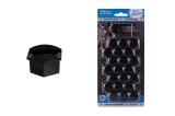 Set capace prezoane roti 19 mm negre J-TEC, set 21 buc, din ABS, cu cheita pentru demontare, pentru jante otel si aluminiu