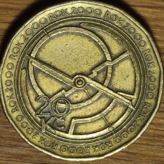 Cehia - moneda de colectie comemorativa - 20 korun 2000 - mileniul 2, Astrolab