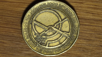 Cehia - moneda de colectie comemorativa - 20 korun 2000 - mileniul 2, Astrolab foto