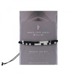 Bratara personalizata Cod Morse - Black White