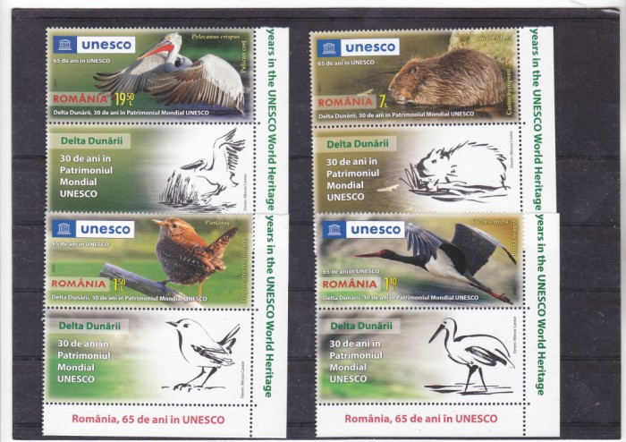 ROMANIA 2021 - DELTA DUNARII, UNESCO, VINIETA , MNH - LP 2332