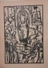 Mac Constantinescu (1900 - 1979), litografie 4 interbelică, 18 x 14, Abstract, Carbune