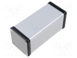 Carcasă aluminiu gri HAMMOND 1455 cu panou 54x120x54 mm