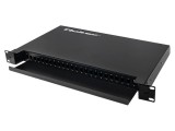 Patch Panel Fibra Optică QOLTEC 24 Porturi Rack 19" Negru 54480
