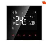 Termostat inteligent Wi-Fi pentru centrala termica, Smart Life / Tuya APP, Negru