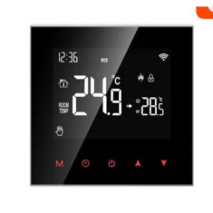 Termostat inteligent Wi-Fi pentru centrala termica, Smart Life / Tuya APP, Negru