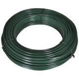 Fir de tensionare pentru gard, 80 m, 2,1/3,1 mm, otel, verde GartenMobel Dekor, vidaXL