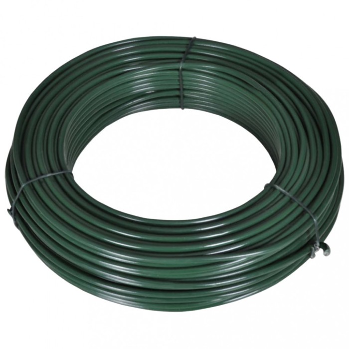 Fir de tensionare pentru gard, 55 m, 2,1/3,1 mm, oțel, verde