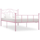 Cumpara ieftin Cadru de pat, roz, 90 x 200 cm, metal