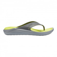 Slapi Crocs LiteRide Flip Gri - Slate Grey/Light Grey