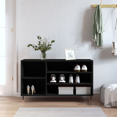 vidaXL Pantofar, negru, 102x36x60 cm, lemn compozit foto