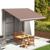 VidaXL P&acirc;nză de rezervă pentru copertină, maro, 4x3 m