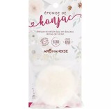 Burete Natural Konjac Alb 100% Natural, Fara Conservanti, Compostabil - Aromandise, Fabricat Manual in Japonia