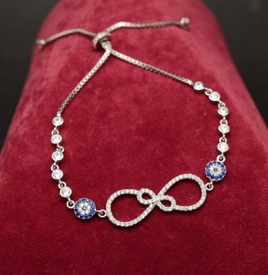 Bratara Din Argint Sparkling Infinite Blue Fatima ARG178A foto