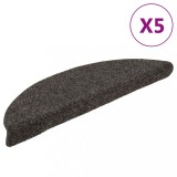 VidaXL Covorașe autoadezive scări 5 buc. antracit 56x17x3 cm perforate