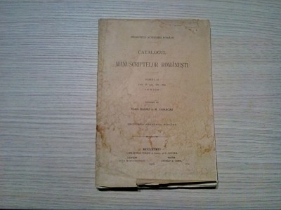 CATALOGUL MANUSCRIPTELOR ROMANESTI - Ioan Bianu - Tom. II Fasc. IV - INDICE foto