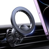 Techsuit - Car Holder AirFix (S1) - with Metal Ring, Air Vent Mount, MagSafe Compatible, N52, 360&deg; Rotation - Black
