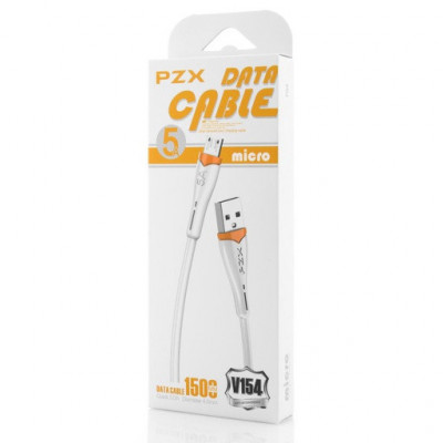 Cabluri PZX, Micro USB Cable, V154, 1.5m, White foto
