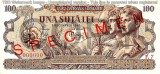 REPRODUCERE bancnota specimen 100 Lei 5-decembrie 1947 Romania