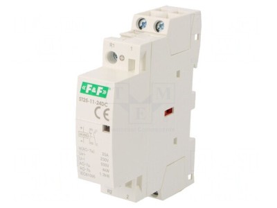 Contactor 2P 25A 24VDC NC NO IP20 foto