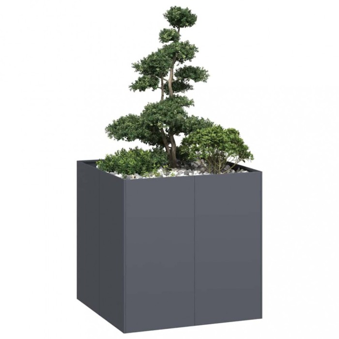 vidaXL Jardinieră Antracit 80x80x80 cm Oțel 860782