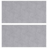 Placi Aluminiu Checker Antialunecare 50x25 cm Argintii vidaXL (2 buc) - Siguranta si Stil pentru Scari