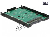 Convertor SATA 22 Pini la 2 x M.2 NGFF cu RAID, frame 2.5&quot;, Delock 62590