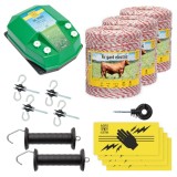 Pachet Gard Electric 3000m 7.2 Joule DL 7200 pentru Animale Domestice Kit Complet 12V