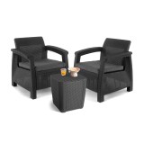 Cumpara ieftin Curver Set de mobilier de gradina Corfu duo cu masa Luzon Mobalis Homvera