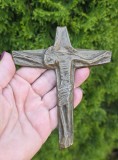 CRUCIFIX VINTAGE DIN BRONZ DE ARTISTUL JOSEPH KRAUTWALD