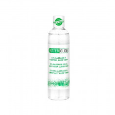 Lubrifiant gel Waterglide Massage Aloe Vera, 2 in 1, efect stimulant si foarte alunecos, 300 ml