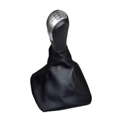 Maner/Nuca schimbator 5 viteze negru/crom + manson schimbator compatibil Skoda Octavia II Motor Starter foto