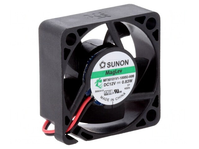 Ventilator DC Axial 12V 30x30x10mm 23dBA