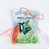 Brosa martisor 2 fluturi verzi