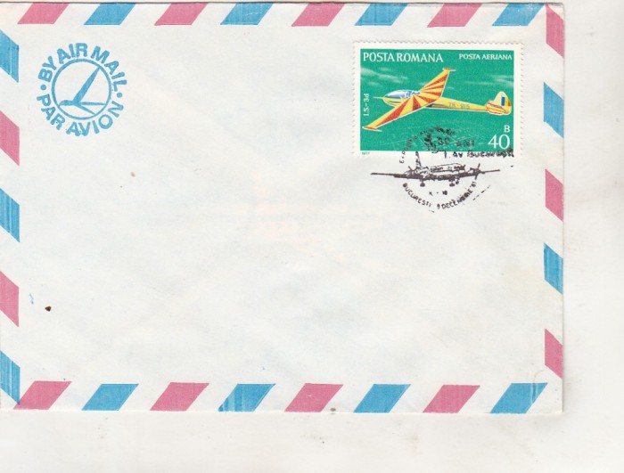bnk fil Plic stampila Expofil Intr de avioane Bucuresti - IL -18 - 1981
