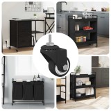 vidaXL Roată pivotantă 12 pcs Negru M6 mm Fier și nylon 864767