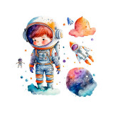 Cumpara ieftin Sticker decorativ Astronaut, Multicolor, 55 cm, 5813ST, Oem