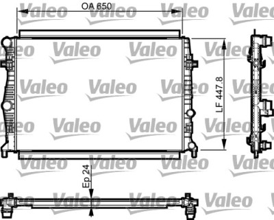 VALEO 735556 Radiator, racire motor foto