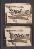 Lot 2 x fotografii trucaj avion - Targul Mosilor Bucuresti Mai 1936 - foto atelier Carioca