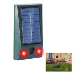 Repelent solar cu ultrasunete, led alb/ro&Egrave;u, anti roz&Auml;toare &Egrave;i insecte, 9&acirc;36.5 khz, ip66, verde, 12x6.5 cm