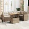 vidaXL Set canapele de grădină cu perne, 6 piese, bej, poliratan 3327040