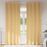vidaXL Perdele cu perdele 2 pcs Bej 260 x 140 cm Poliester